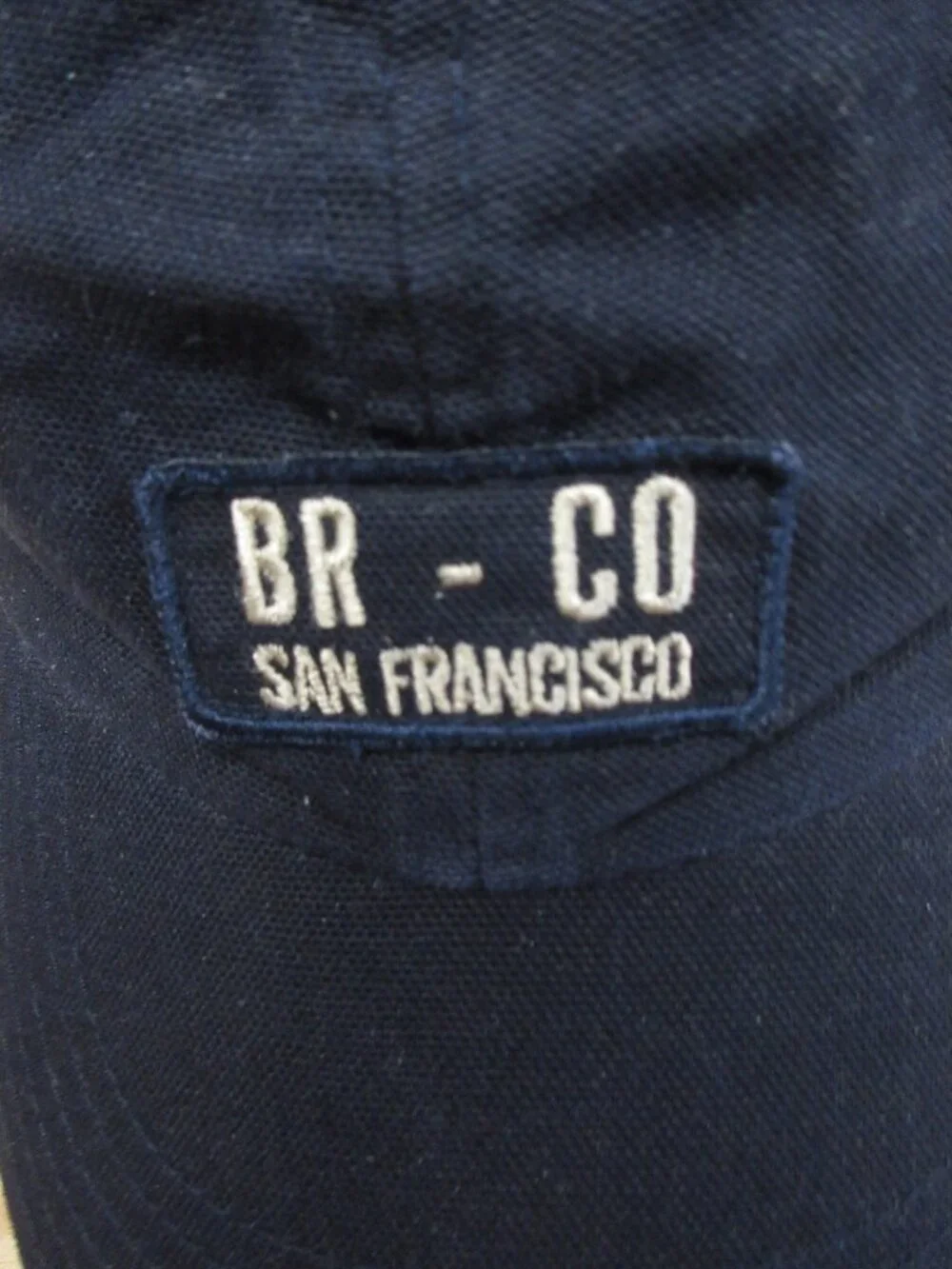 VTG Banana Republic Hat Cap Strapback Navy BR San Fran Logo Y2K NEW